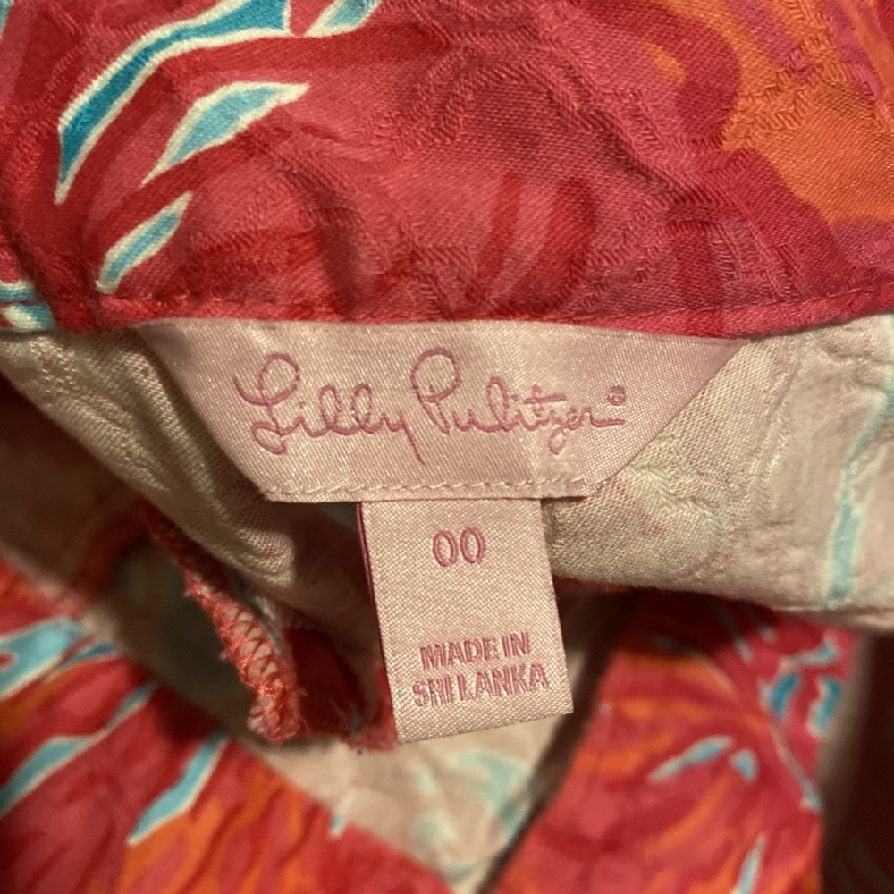 LILLY PULITZER SEA BLUE FLIRTY SEA "ELLIE" SHORTS RETIRED PRINT SIZE 00 - Picture 9 of 15